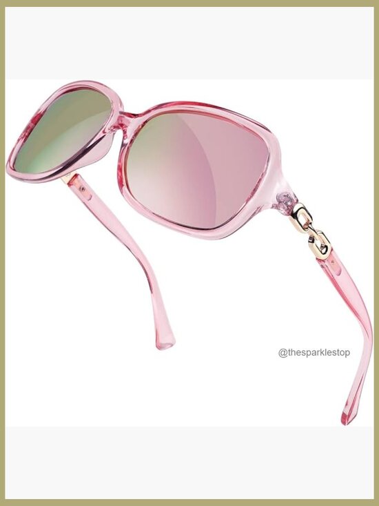 Vintage Square Polarized Sunglasses UV400 Fashion Metal Chain main image 7
